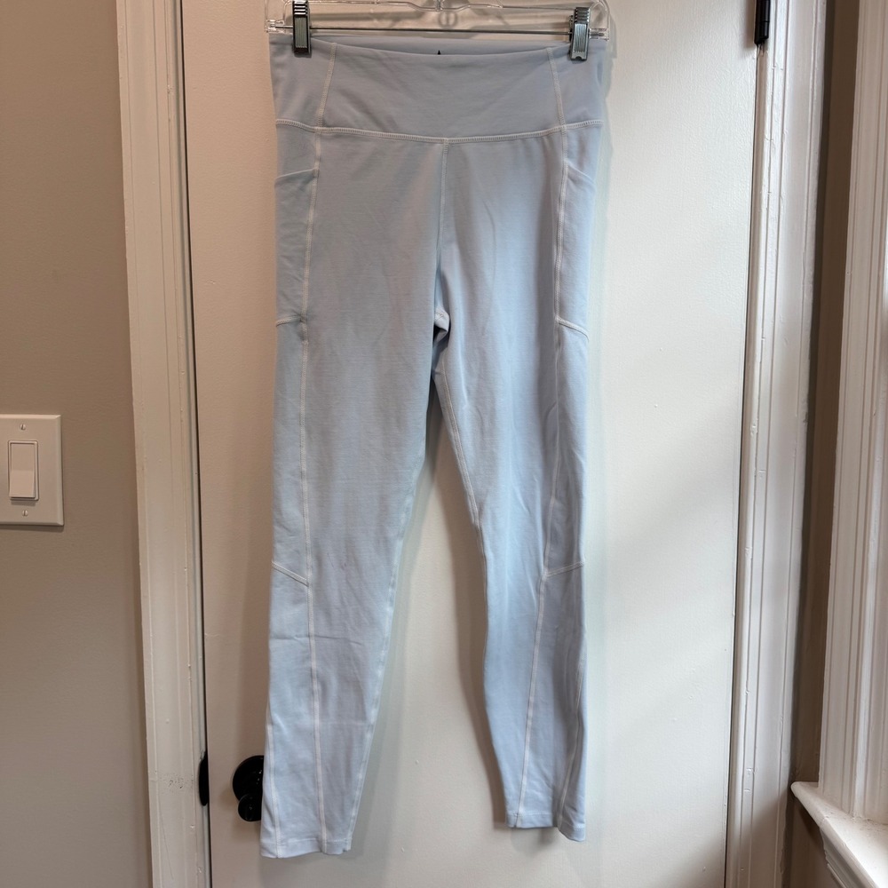 Tuckernuck Blue High Waist Athletic Leggings Workout‎ Pants Pockets Size S